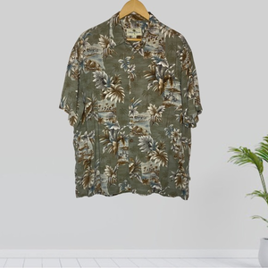 Men’s Island Shores Hawaiian Short‎ Sleeve Shirt Size X-Large